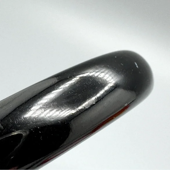 VTG Lot-of-3 Bakelite (tested) Bangle Bracelets in Marble Red, Orange & Black